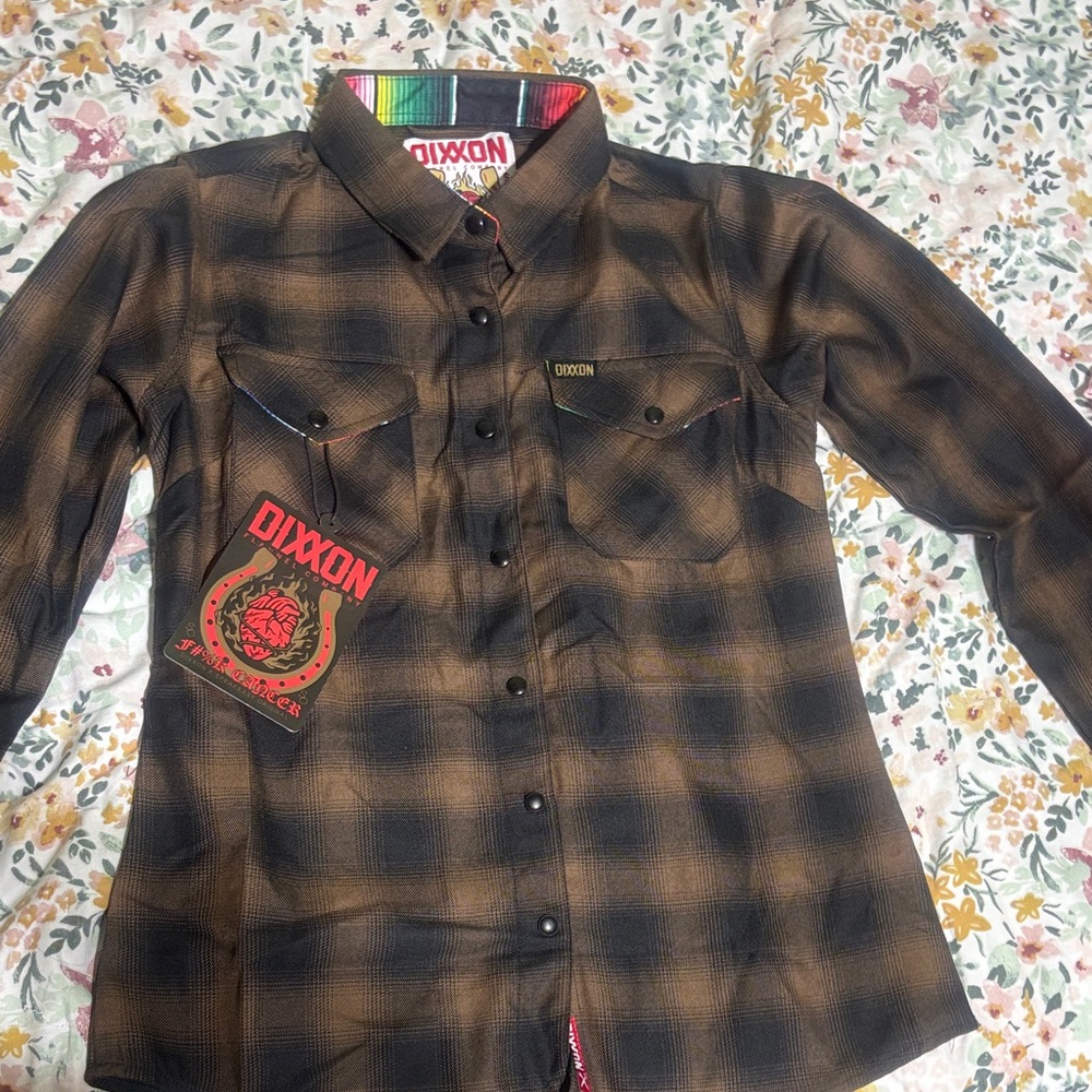 DIXXON Black and Brown Plaid Shirt